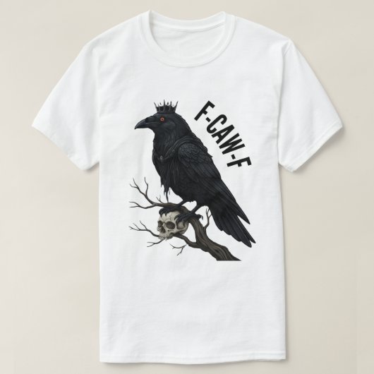F-CAW-F Raven King met een schedel T-shirt (Design voorkant)