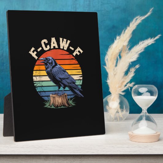 F-Caw-F Raven Moon Gothic Halloween Crow Bird Love Fotoplaat (Zijkant)