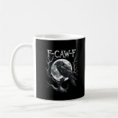 F-Caw-F Raven Moon Gothic Halloween Crow Bird Love Koffiemok (Links)