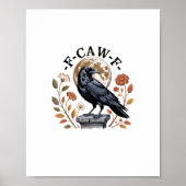F-Caw-F Raven Moon Gothic Halloween Crow Bird Love Poster (Voorkant)