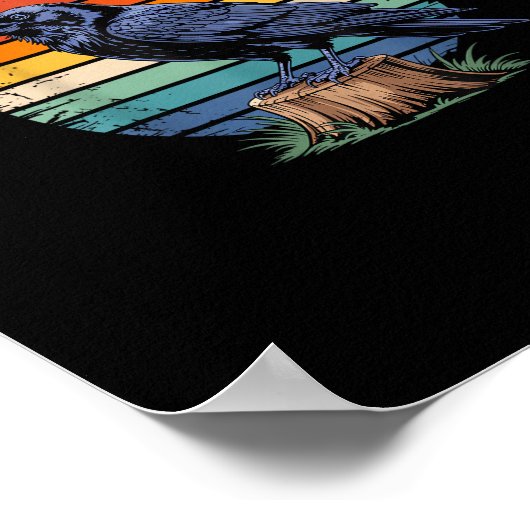 F-Caw-F Raven Moon Gothic Halloween Crow Bird Love Poster (Hoek)