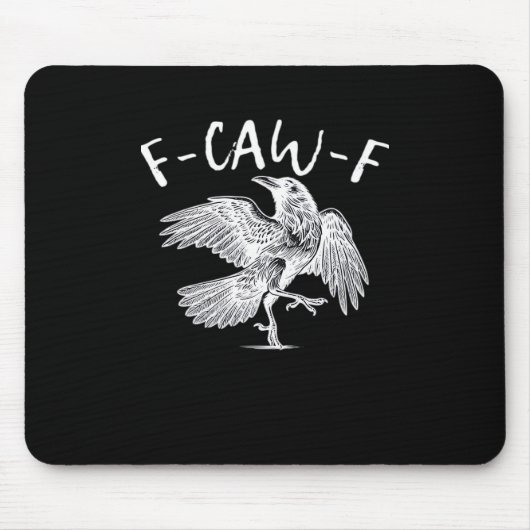 F-Caw-F Raven Retro Classic Muismat (Voorkant)