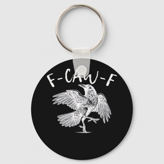 F-Caw-F Raven Retro Classic Sleutelhanger (Voorkant)