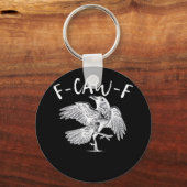F-Caw-F Raven Retro Classic Sleutelhanger (Voorkant)