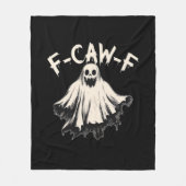 F Caw F Raven Retro Classic Style Fleece Deken (Voorkant)