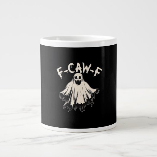 F Caw F Raven Retro Classic Style Grote Koffiekop (Voorkant)