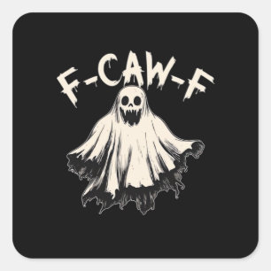 F Caw F Raven Retro Klassieke Stijl Vierkante Sticker
