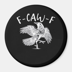 F-Caw-F Raven Vintage Grafisch Magneet