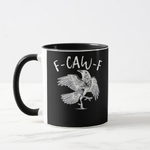 F-Caw-F Raven Vintage Grafisch Mok