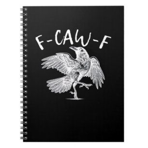 F-Caw-F Raven Vintage Grafisch Notitieboek