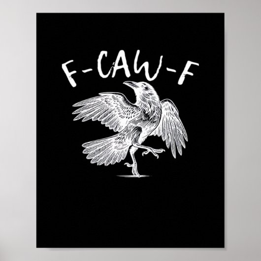 F-Caw-F Raven Vintage Graphic Poster (Voorkant)
