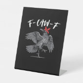 F-Caw-F Retro Classic Reclamebord Met Voetstuk (Voorkant)