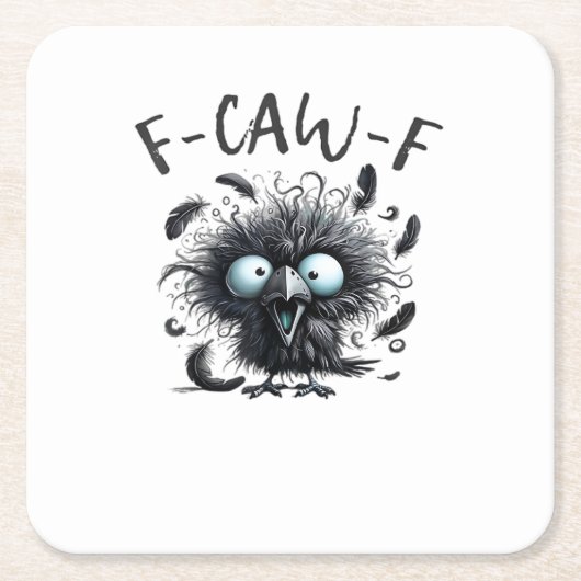F Caw F Retro Classic Style Kartonnen Onderzetters (Voorkant)
