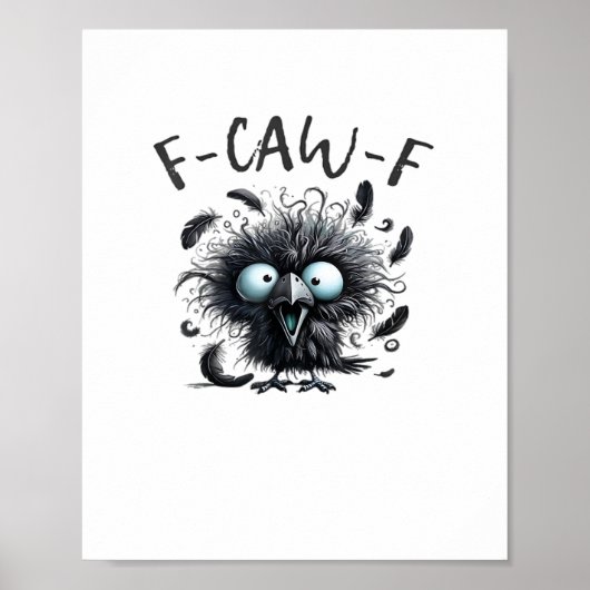 F Caw F Retro Classic Style Poster (Voorkant)