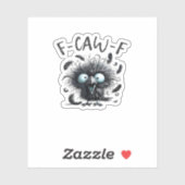F Caw F Retro Classic Style Sticker (Vel)