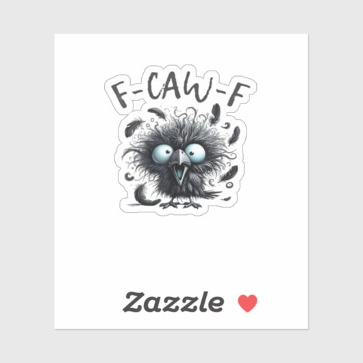 F Caw F Retro Classic Style Sticker (Vel)