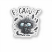 F Caw F Retro Classic Style Sticker (Voorkant)