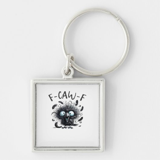 F Caw F Retro Klassieke Stijl Sleutelhanger (Voorkant)