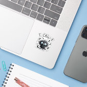 F Caw F Retro Klassieke Stijl Sticker (Laptop met iPhone)