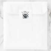 F Caw F Retro Klassieke Stijl Vierkante Sticker (Tas)