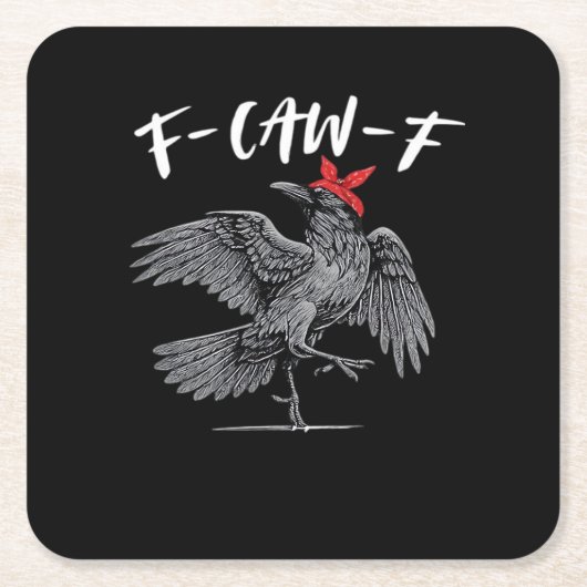 F-Caw-F Retro Klassieker Kartonnen Onderzetters (Voorkant)
