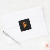 F-Caw-F Retro Klassieker Vierkante Sticker (Envelop)