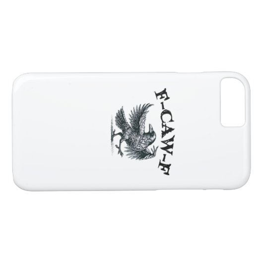 F-Caw-F Retro Style Case-Mate iPhone Case (Achterkant (Horizontaal))