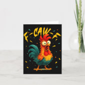 F Caw F Rooster Funny Bird Chicken Whisperer Fawk  Kaart (Voorkant)