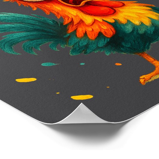 F Caw F Rooster Funny Bird Chicken Whisperer Fawk  Poster (Hoek)