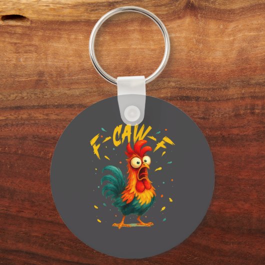 F Caw F Rooster Funny Bird Chicken Whisperer Fawk  Sleutelhanger (Voorkant)