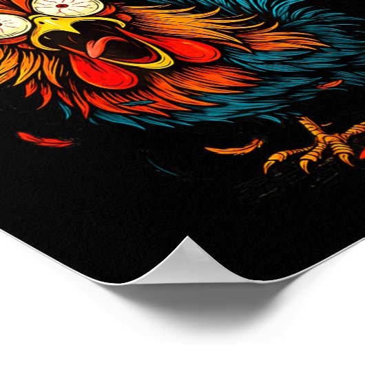 F Caw F Rooster Funny Bird Fcawf Chicken Coffee  Poster (Hoek)