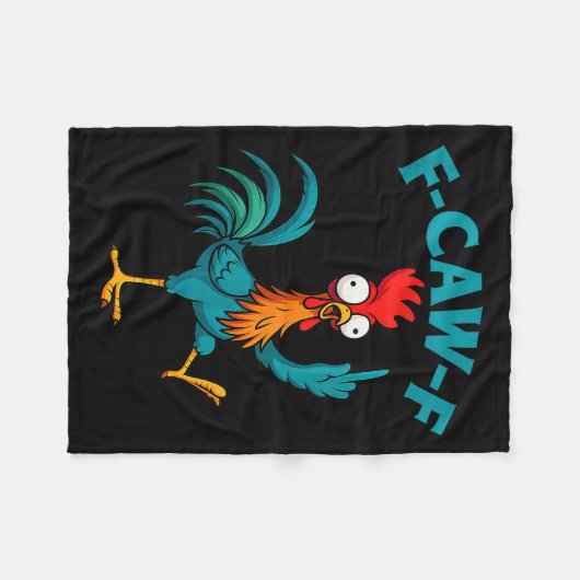 F Caw F Rooster Funny Bird Fcawf Chicken Whisperer Fleece Deken (Voorkant (Horizontaal))