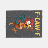 F Caw F Rooster Funny Bird Fcawf Chicken Whisperer Fleece Deken (Voorkant (Horizontaal))