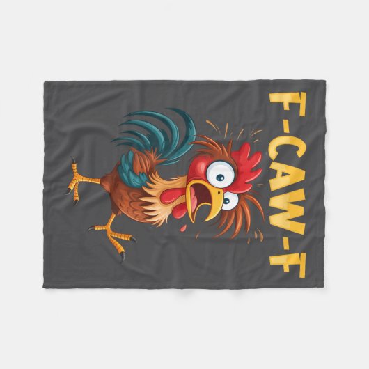 F Caw F Rooster Funny Bird Fcawf Chicken Whisperer Fleece Deken (Voorkant (Horizontaal))