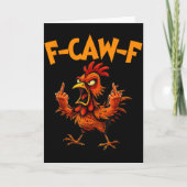 F Caw F Rooster Funny Bird Fcawf Chicken Whisperer Kaart (Voorkant)