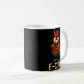 F Caw F Rooster Funny Bird Fcawf Chicken Whisperer Koffiemok (Voorkant rechts)