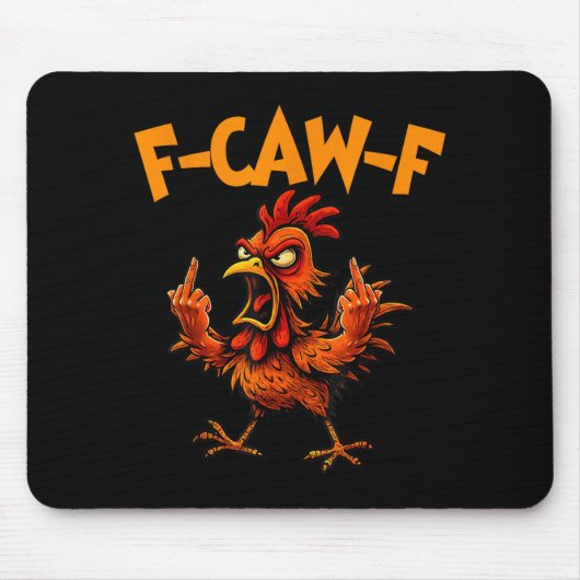 F Caw F Rooster Funny Bird Fcawf Chicken Whisperer Muismat (Voorkant)
