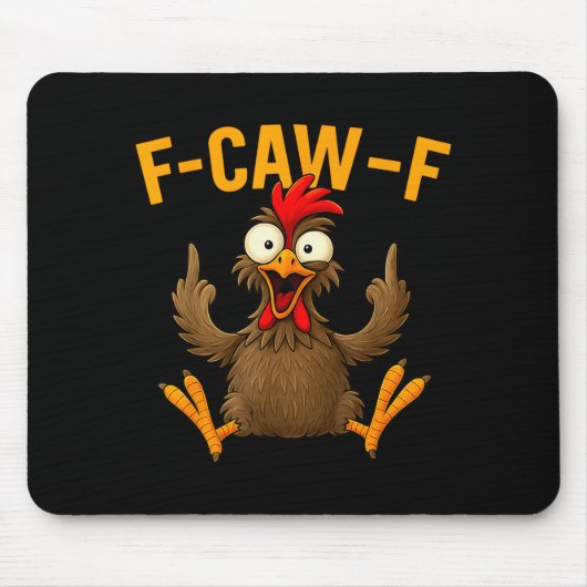 F Caw F Rooster Funny Bird Fcawf Chicken Whisperer Muismat (Voorkant)