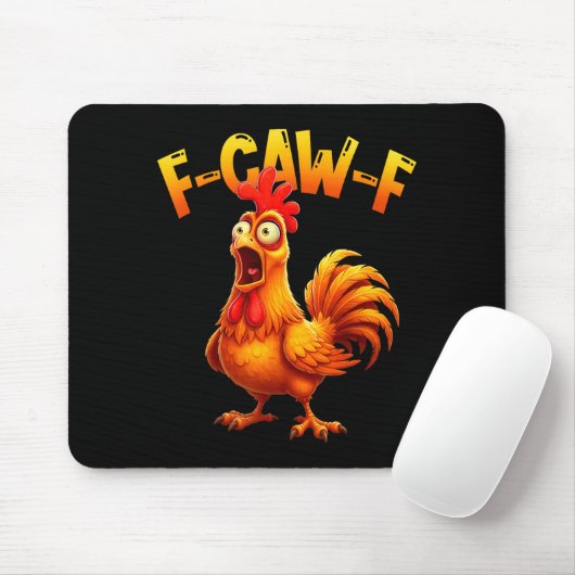 F Caw F Rooster Funny Bird Fcawf Chicken Whisperer Muismat (Met muis)