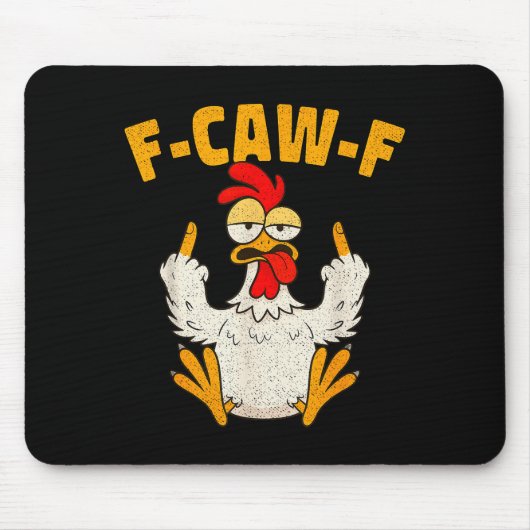 F Caw F Rooster Funny Bird Fcawf Chicken Whisperer Muismat (Voorkant)