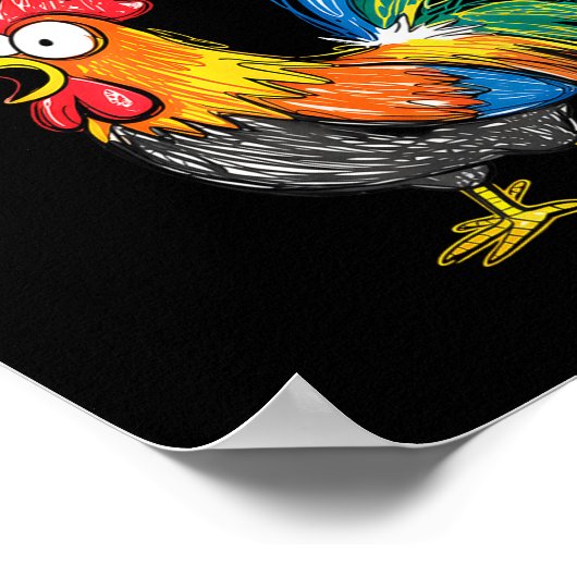 F Caw F Rooster Funny Bird Fcawf Chicken Whisperer Poster (Hoek)