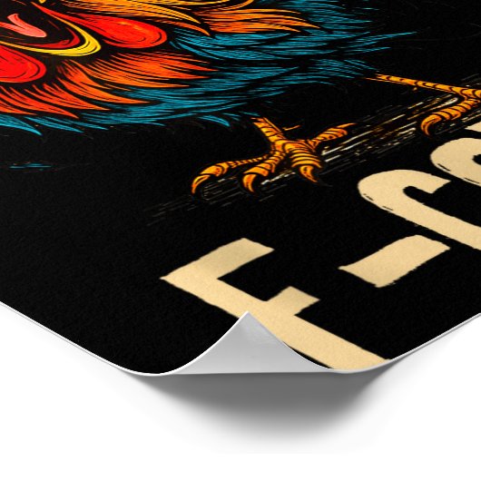 F Caw F Rooster Funny Bird Fcawf Chicken Whisperer Poster (Hoek)