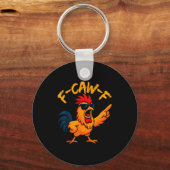 F Caw F Rooster Funny Bird Fcawf Chicken Whisperer Sleutelhanger (Voorkant)