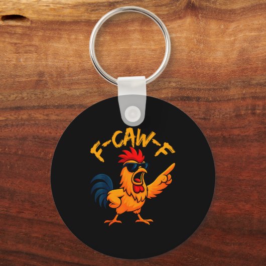 F Caw F Rooster Funny Bird Fcawf Chicken Whisperer Sleutelhanger (Voorkant)