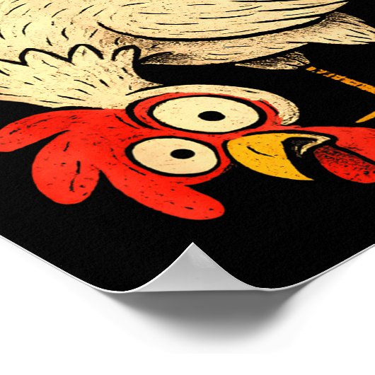 F Caw F Rooster Funny Fcawf Chicken Farm Bird Fawk Poster (Hoek)