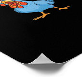 F-Caw-F Scheldende Kip Klassieke Retro Stijl Poster (Hoek)