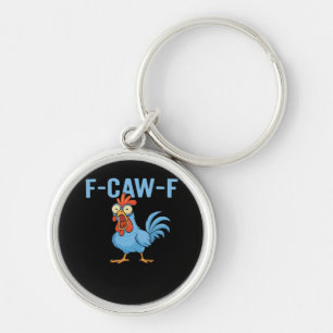 F-Caw-F Scheldende Kip Klassieke Retro Stijl Sleutelhanger