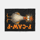 F Caw F Shirt Chicken F-caw-f Funny Meme Men Women Fleece Deken (Voorkant (Horizontaal))