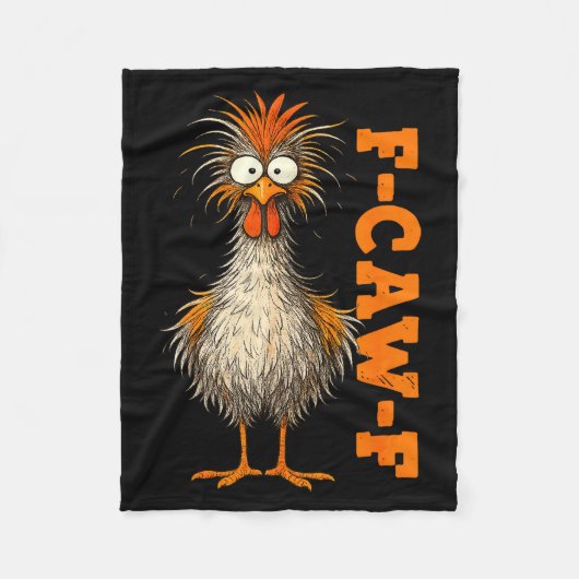 F Caw F Shirt Chicken F-caw-f Funny Meme Men Women Fleece Deken (Voorkant)