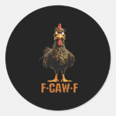 F-Caw-F Simple Clean Ronde Sticker (Voorkant)